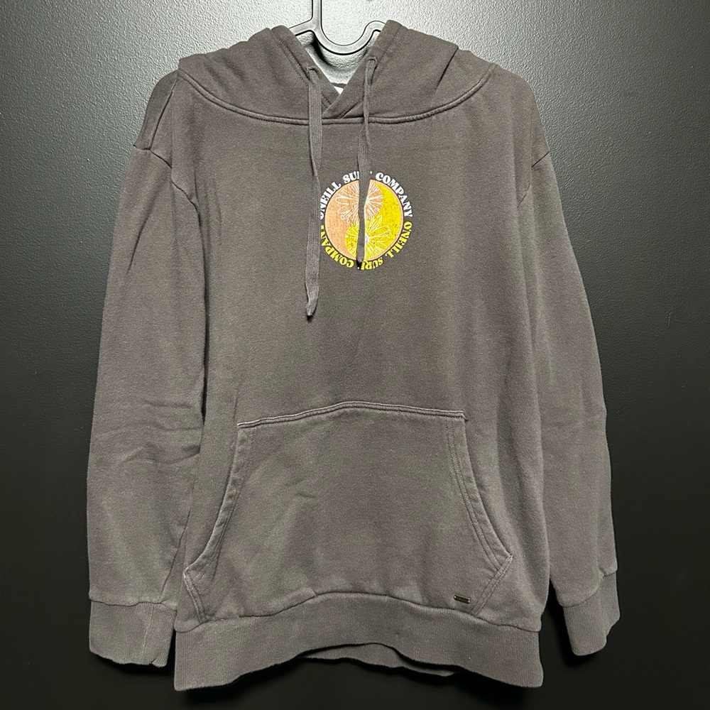 Gray Hoodie with Yellow Logo
